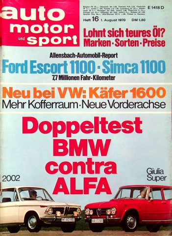 Deckblatt Auto Motor und Sport (16/1970)
